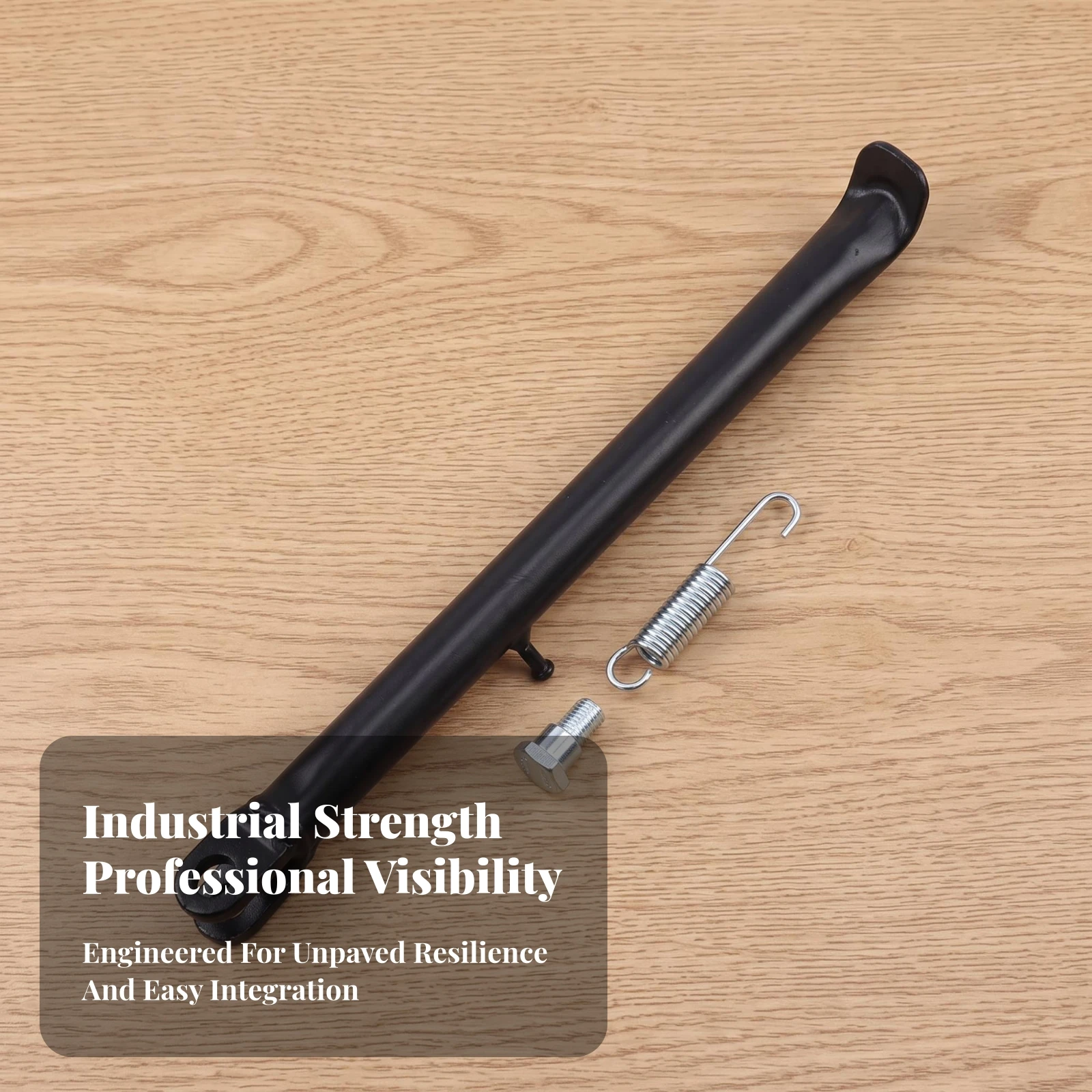 Motorcycle Side Stand with Spring Heavy-Duty Motorcycle Kickstand with Screw Single Support Kickstand Sturdy Universal
