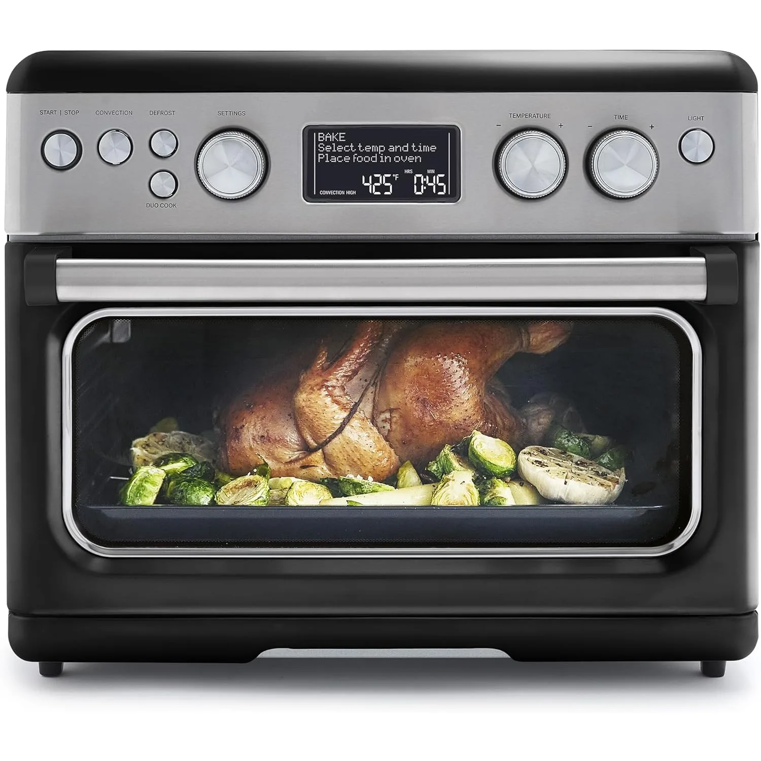 

13-in-1 Elite Countertop Convection Oven & Air Fryer,Adjustable Racks, Multifunction Presets, Toaster, Bake, Black