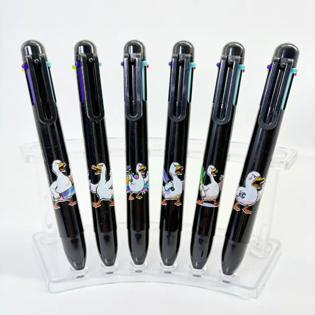 6pcs/12pcs 창의적인 큰 거위 테마 볼펜, 사무실 사용, 선물 제공 및 학습에 적합한 학생용 필기구