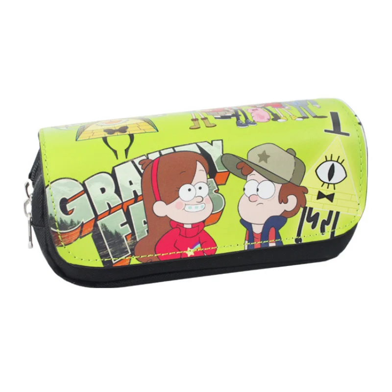 Сумка-карандаш Disney Gravity Falls с героями мультфильмов Kawaii, сумка для хранения косплея, аниме, большая вместительная сумка для канцелярских принадлежностей, школьные принадлежности, подарок