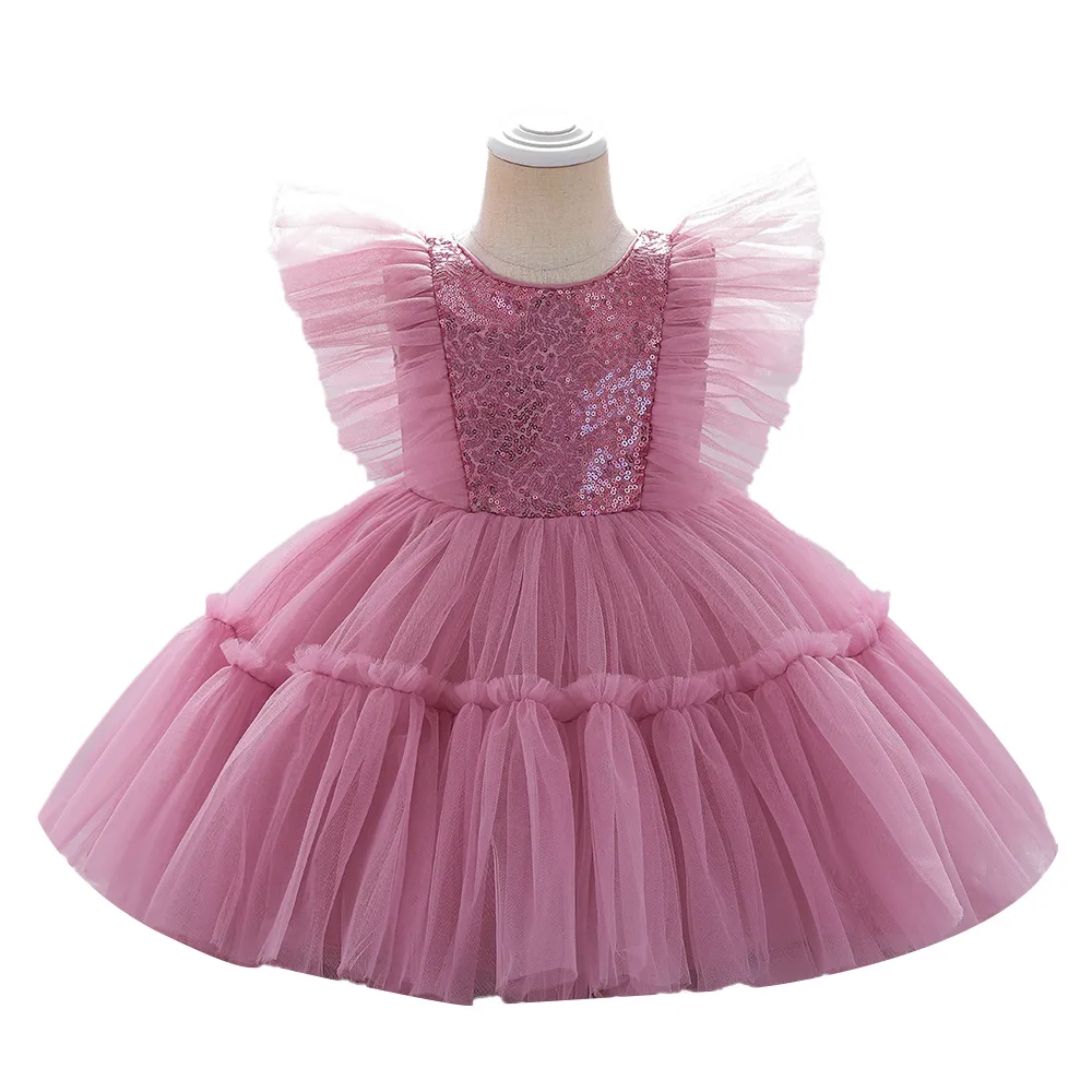 Formal Toddler 1st Birthday Dress For Baby Girl Clothes Sequin Baptism Princess Tutu Dress Girls Dresses Party Costume 0-5 Year