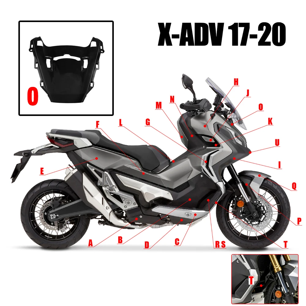 

For Honda X-ADV XADV 750 2017 2018 2019 2020 Motorcycle Front Fairing Headlight Upper Top Cover Beak Nose X-ADV750 Accessories