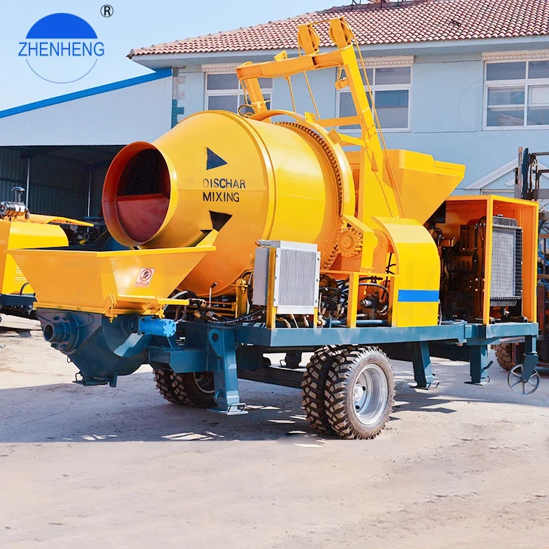 Electric 40M3 Concrete Mixing Pump 6 Cubic Yard Lightweight Concrete Mixer and Pump Integrated Machine 30 Cube Pouring Concrete