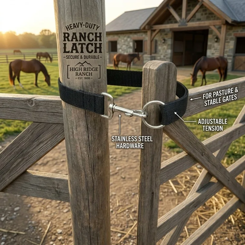 Marek Door Latch, Simple Pasture Gate Latch, Single-loop Noose Rope Buckle Latch, for Securing Horse Fences and Livestock Pen Ga