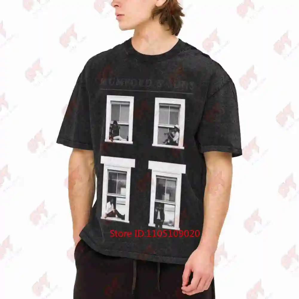 Mumford Sons White Photo Vintage Washed Tee Pure Cotton T-Shirt