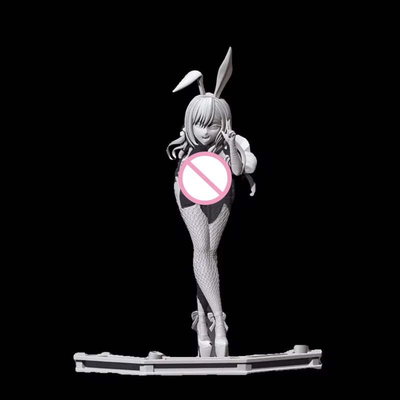 Kaninchenmädchen-Händler im Maßstab 1:24, Vollharz-Figur, Modellbausatz, Miniaturen zusammenbauen, unmontiert, unbemalt, Sammeln, Hobby, Spielzeug, Geschenke