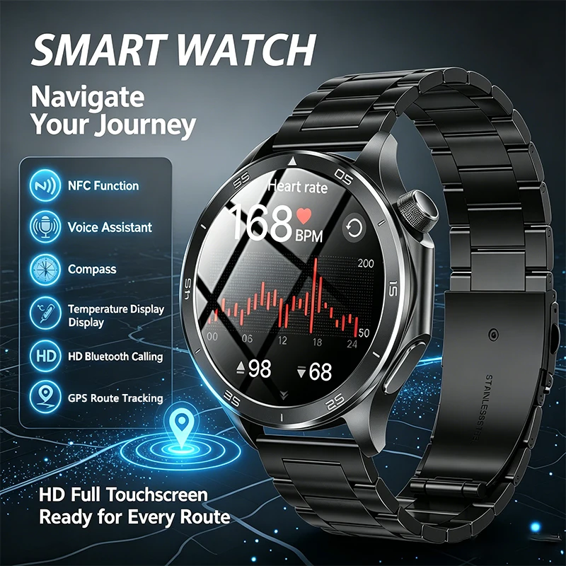 

2026 GEJIAN Sports Smart Watch 1.53 inch 360*360 HD Screen With Health Monitoring IP67 Bluetooth Call 100+Sports Mode Smartwatch