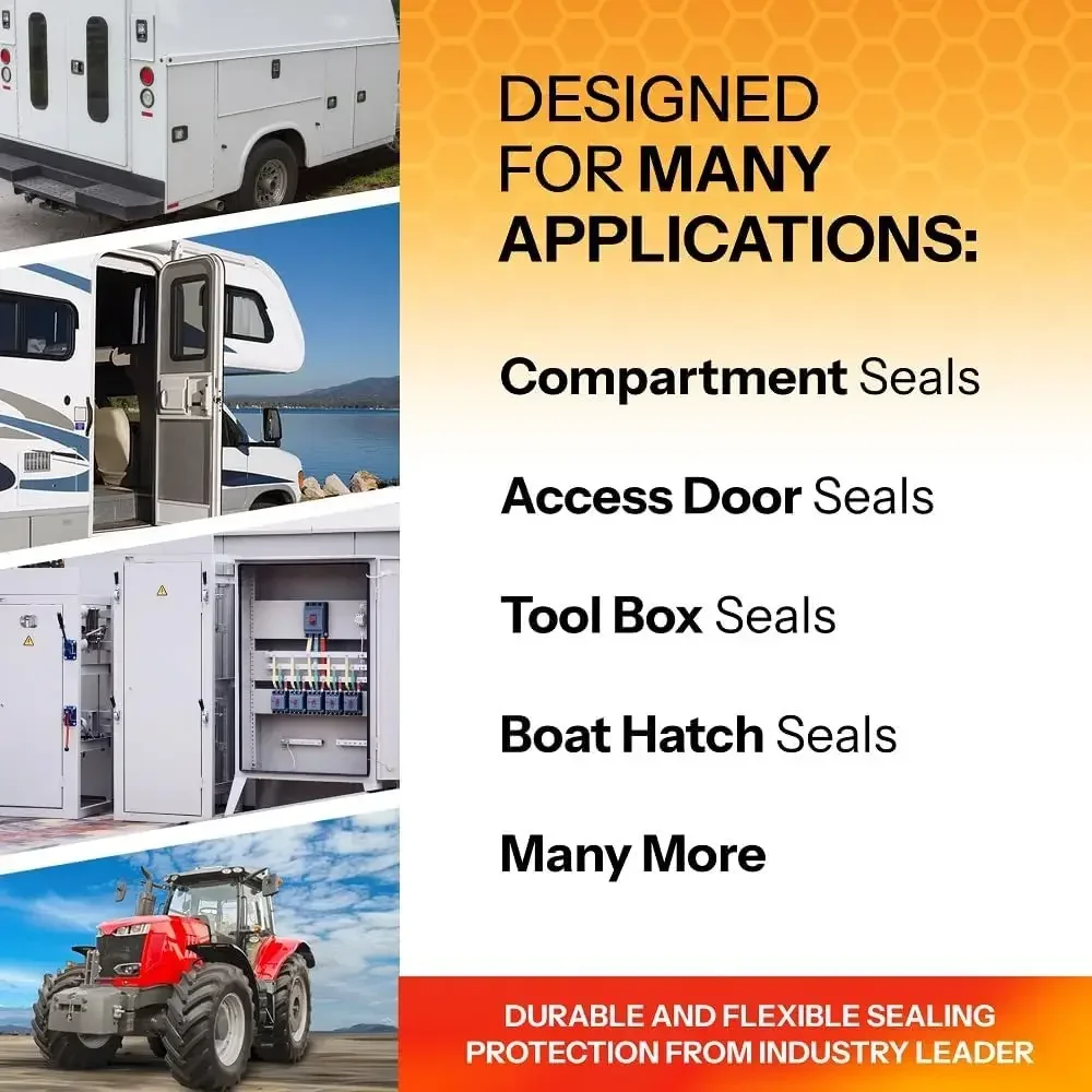 

[XMSJ]D-образное резиновое уплотнение — высота 1 дюйм, ширина 1 дюйм, длина 125 дюймов — уплотнение из пенопласта EPDM с высокопрочной склеенной лентой BT (3 м)