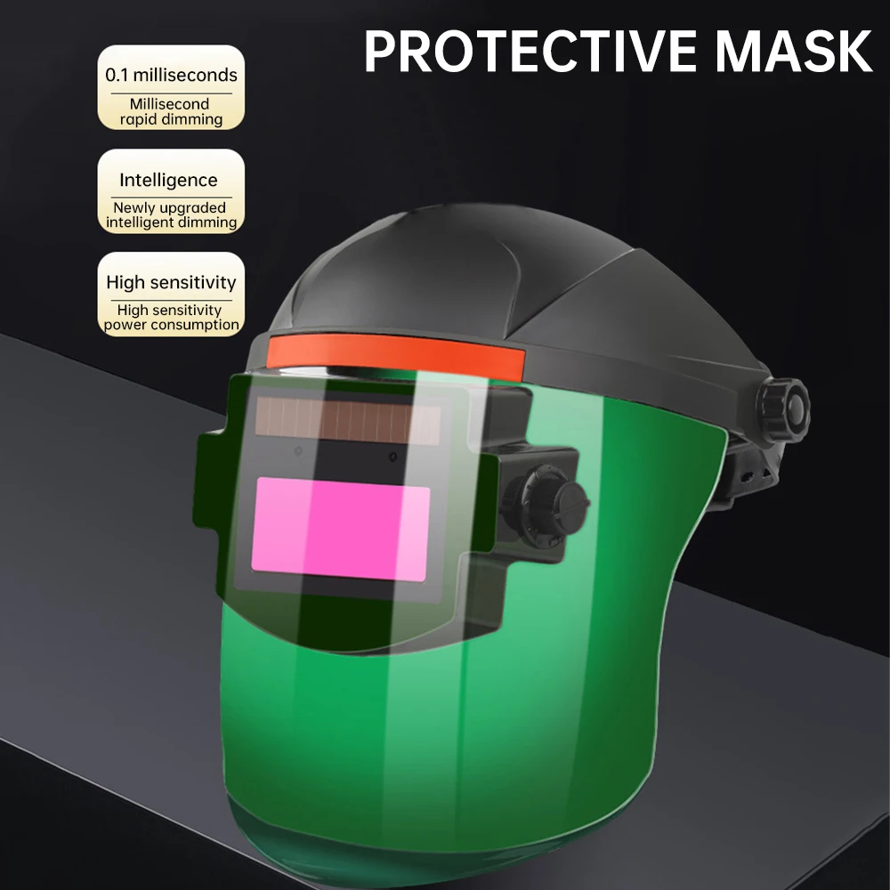 Maschera per saldatura dimmerabile automatica elettrica True Color maschera facciale per saldatura di grandi dimensioni per casco per saldatura a