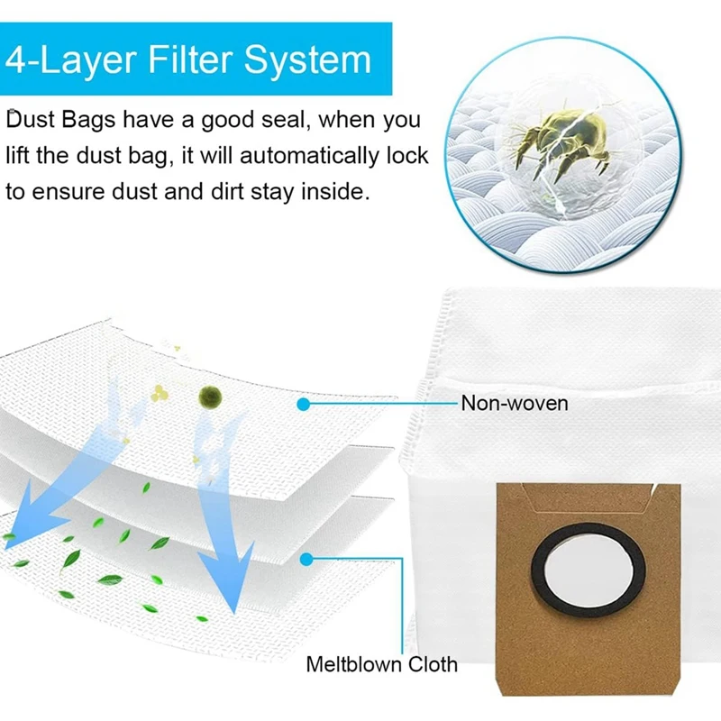 For Ecovacs Deebot X1 Turbo/OMNI Robot Vacuum Cleaner Main Side Brush Hepa Filter Mop Cloth Dust Bag Replacement Parts