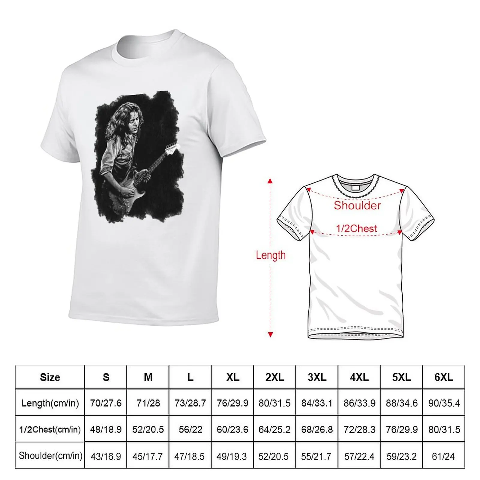 Rory Gallagher drawing T-Shirt Quick Dry Outdoor Sports T-Shirt