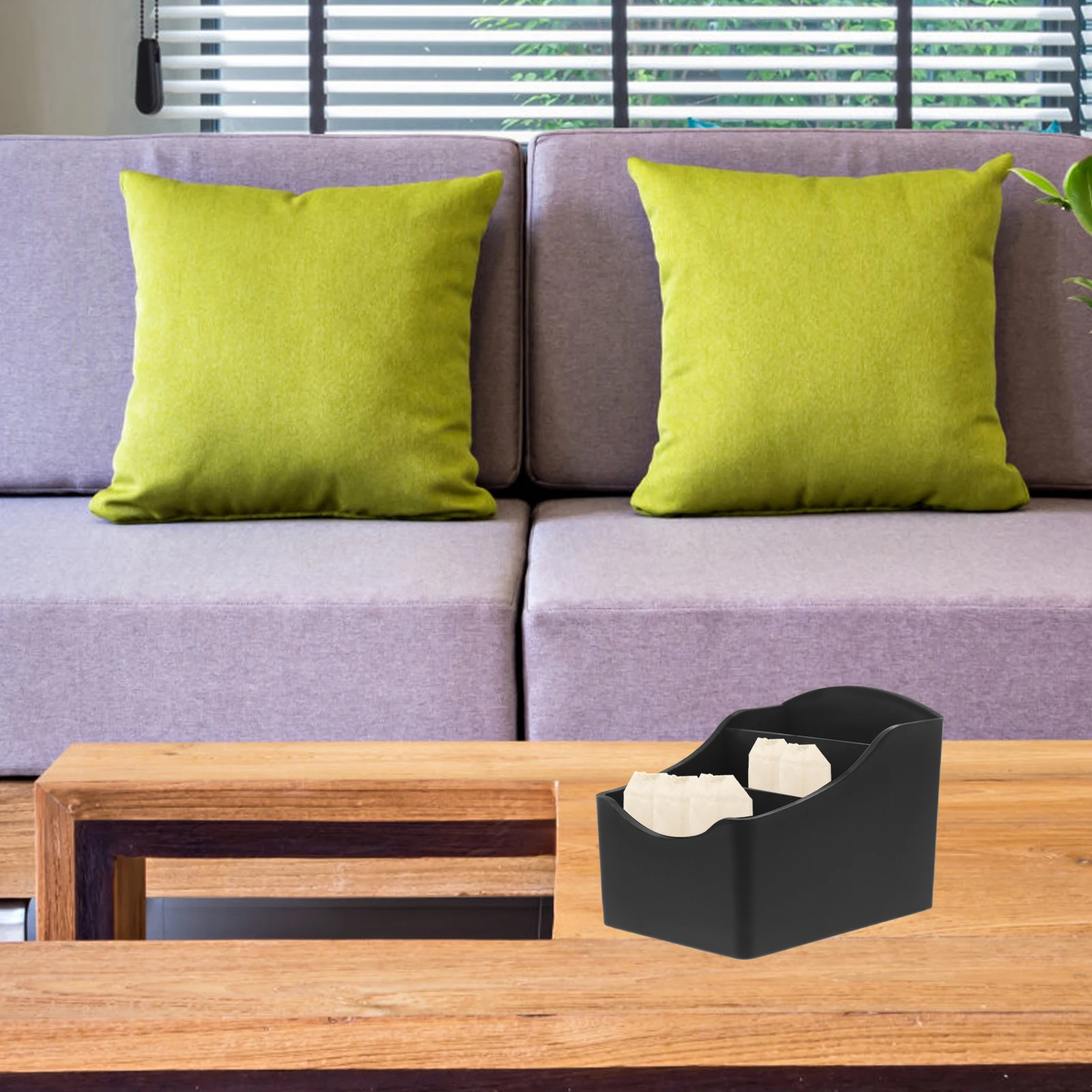 

Sugar Packet Organizer ABS Multi-Compartment Compact Kitchen Storage Box Tea Bag Holder Coffee Sugar Packet Holder