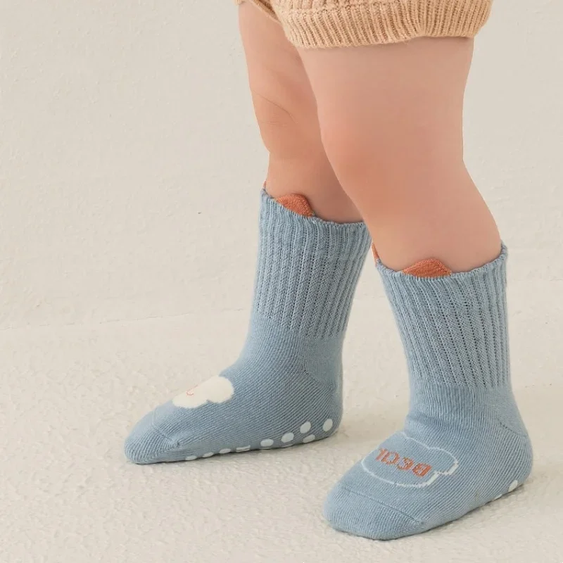 Kid's Floor Socks Cartoon Soft Baby Toddler Indoor Anti-slip Walking Socks For Boys Girls Spring Autumn School Sports Socks