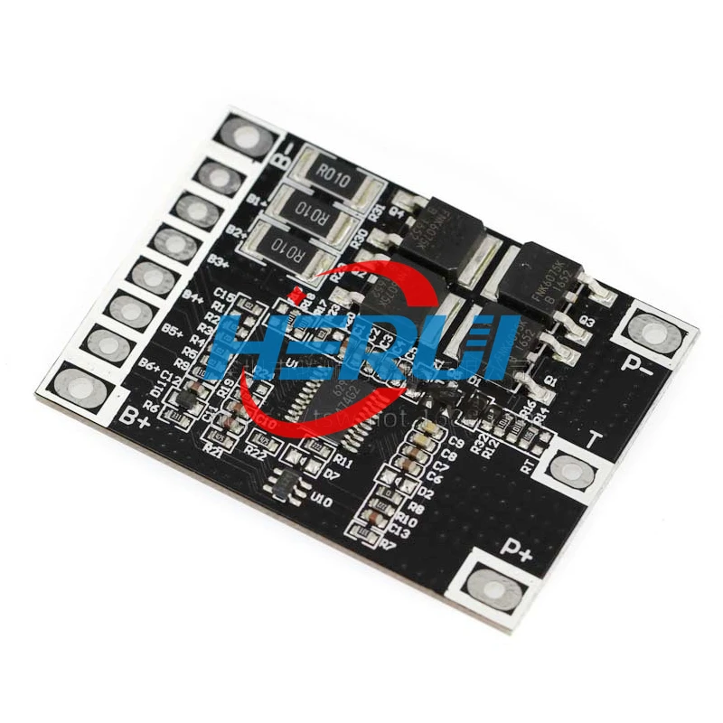 6 string 8A10A lithium battery protection board 22.2 v 25.2 v18650 Polymer battery protection plate