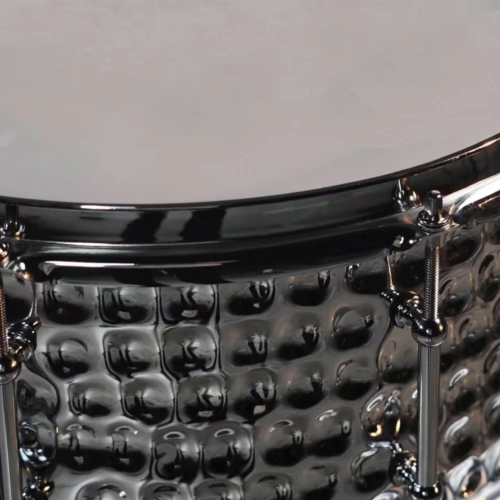 Professional New Custom Support 14 X 6.5 Inch Hand Punched Metal Shell Snare Drum