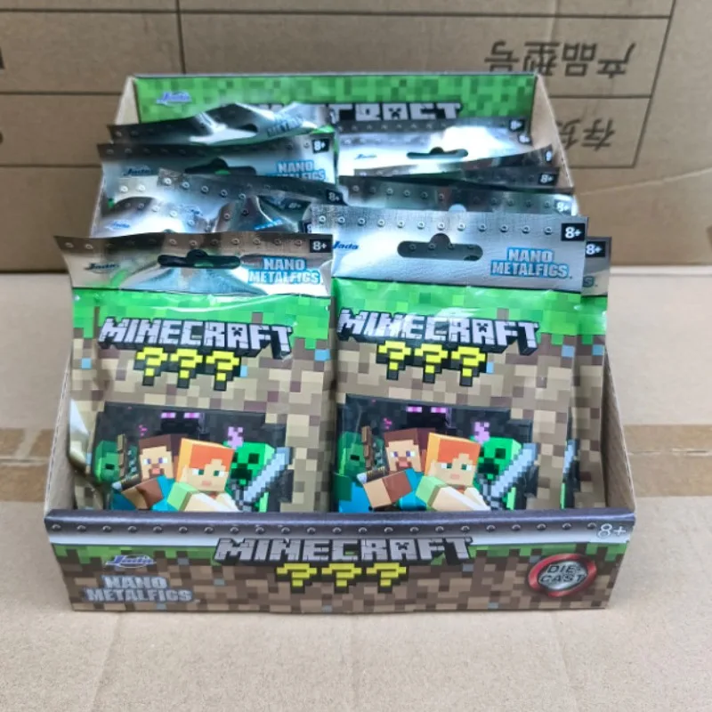 

JadaToys Minecraft Mini Doll Bag Blind Box Toys Action Figure Metalfigs Metal Ornament Figurine Model Collection Boy Girls Gifts