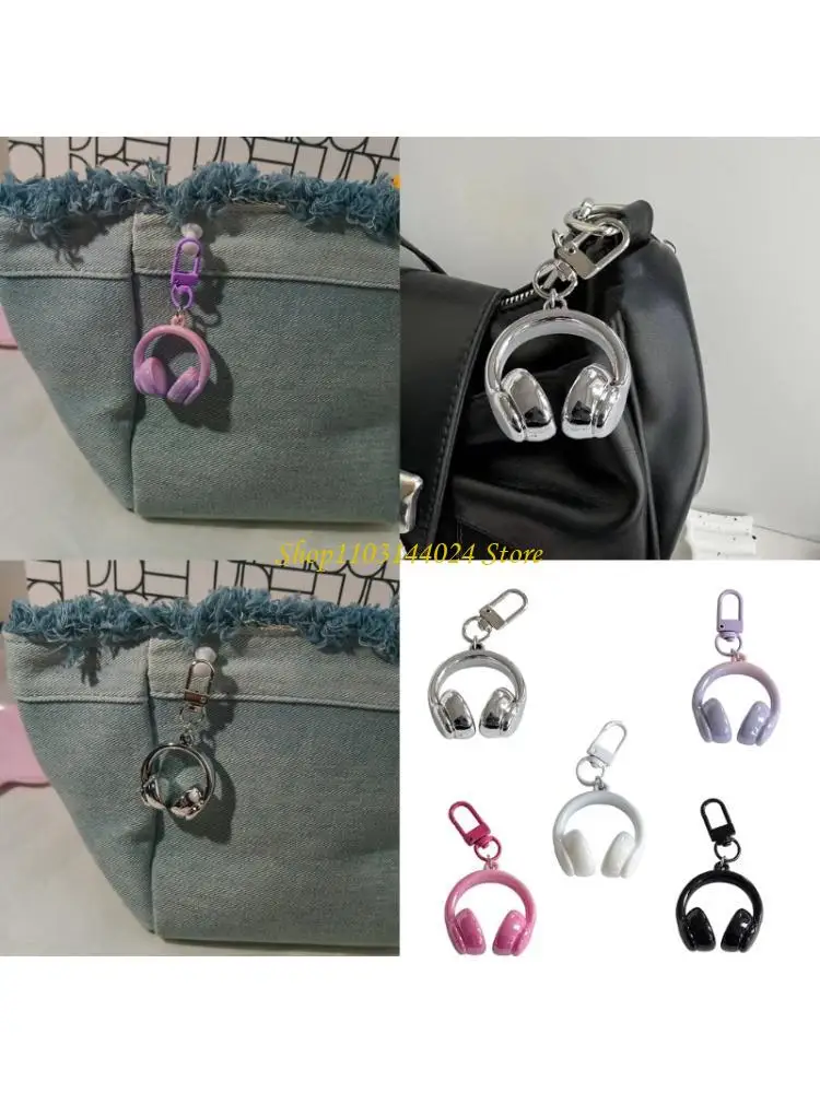 N5KE Fashion Forward Headphone Keychain Resin Bag Decoration for Gift and Daily Carry