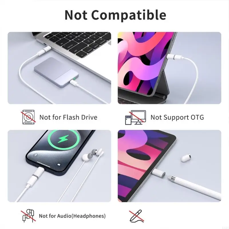 

E65E Алюминиевый разъем для Type C Adapter Data Data Adadapter Pocket для телефона 16