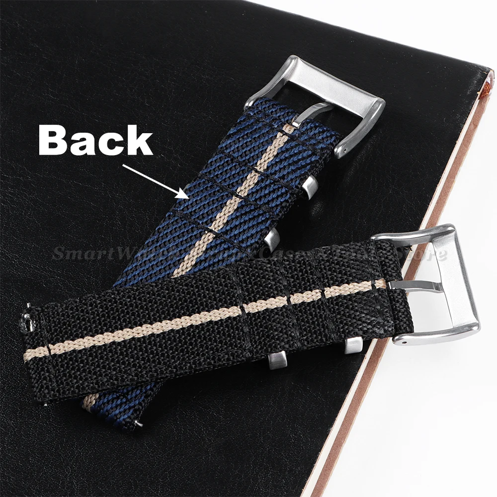 النايلون أشرطة ساعات اليد العسكرية الرياضة حزام الساعات ل تيودور لأوميغا المنسوجة النسيج 20 مللي متر 22 مللي متر الفرقة للرجال الإفراج السريع سوار أحزمة #3