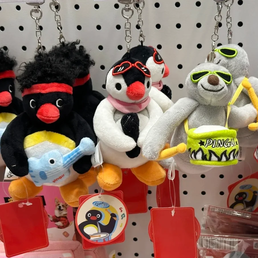 

Cartoon Pingu Band Series Cute Penguin Plush Toy Doll Keychain Backpack Hanging Ornament Decoration Toy Birthday Gift