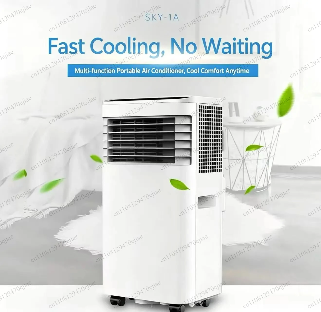 12000 BTU Portable Air Conditioner, 3-in-1 Cooling AC with Dehumidifier, Floor Unit for Home