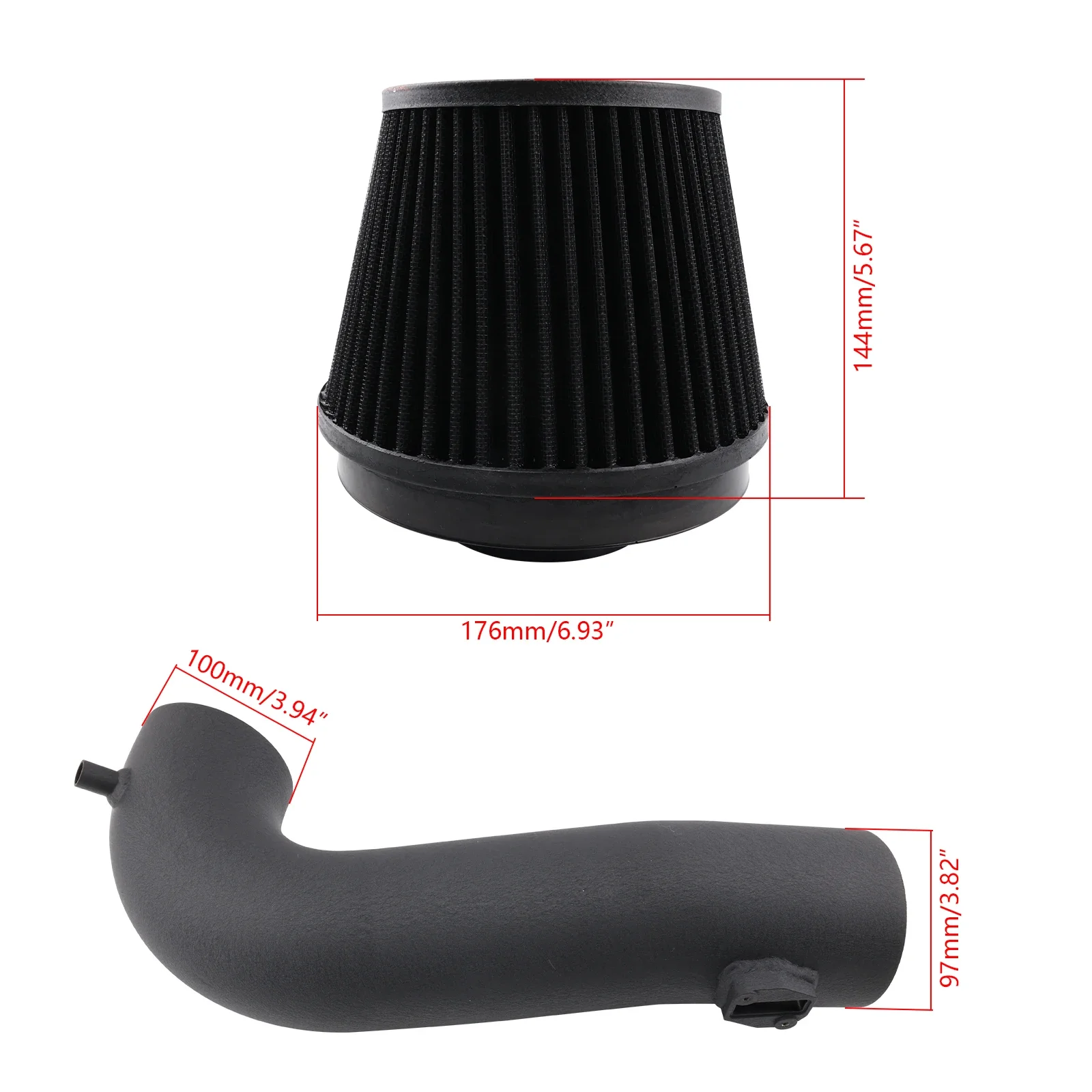 High Flow Cold Air Intake Kit Heat Shield+Filter For GMC Sierra 1500 Yukon For Cadillac For Chevrolet Silverado 5.3L/6.2L V8