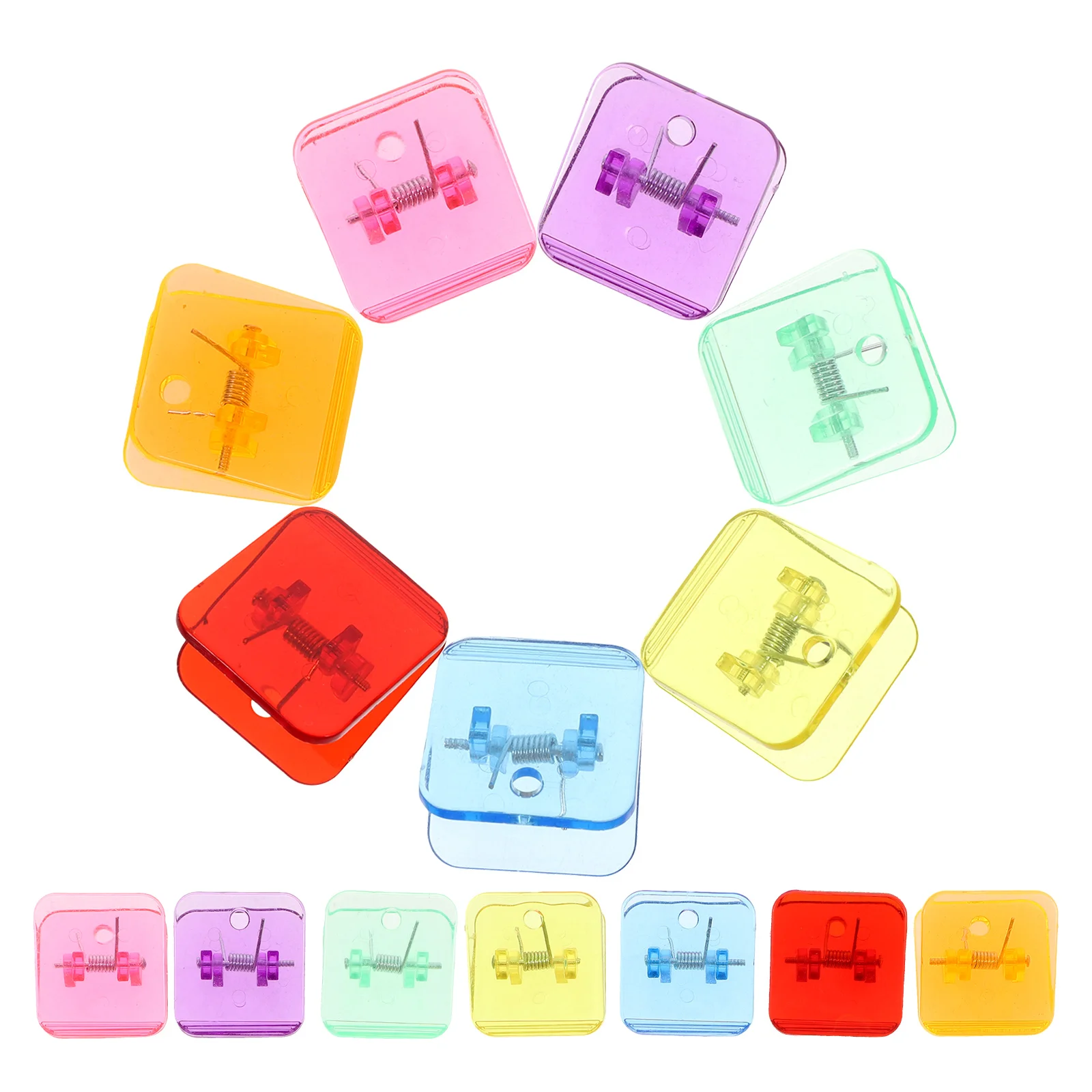 

14 Pcs Portable Transparent Folder Student Use Office Accessories Holder Plastic Large Clip