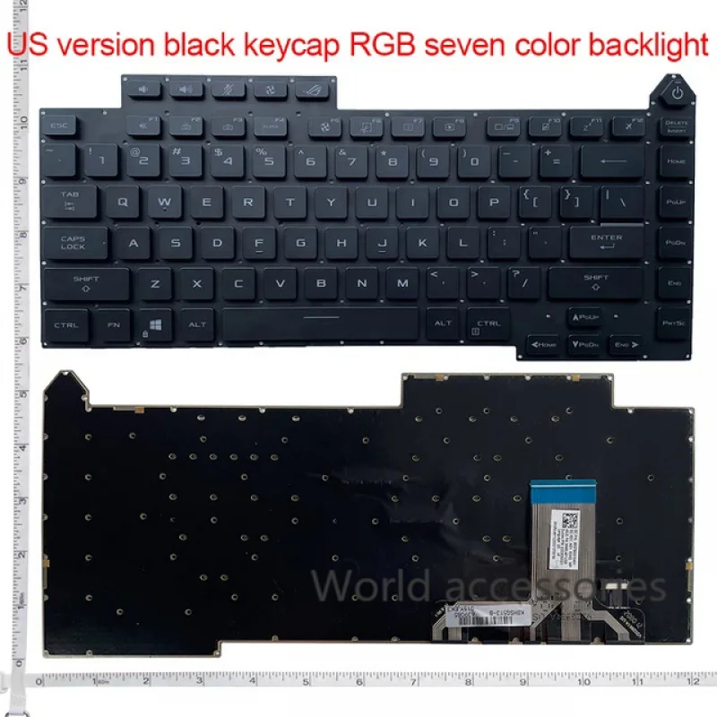 Imagem -05 - Teclado Backligh Eua Reino Unido para Asus Rog Strix G15 2023 G513q G513qy G513qm G533 5r G513rc G513rm G513rw G513qr G513qe G513im G513