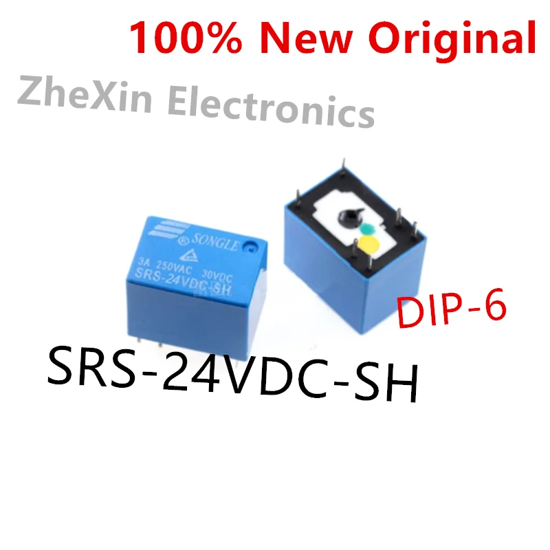 10PCS/Lot  SRS-05VDC-SH 、SRS-12VDC-SH 、SRS-24VDC-SH  DIP-6   New original water heater relay   SRS-12VDC