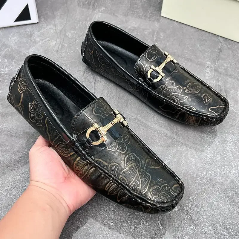 

Leather Shoes Men's Spring and Summer Slip-on Lofter Single Layer Soft Leather Soft Bottom Formal Wear Men's Business Loafers