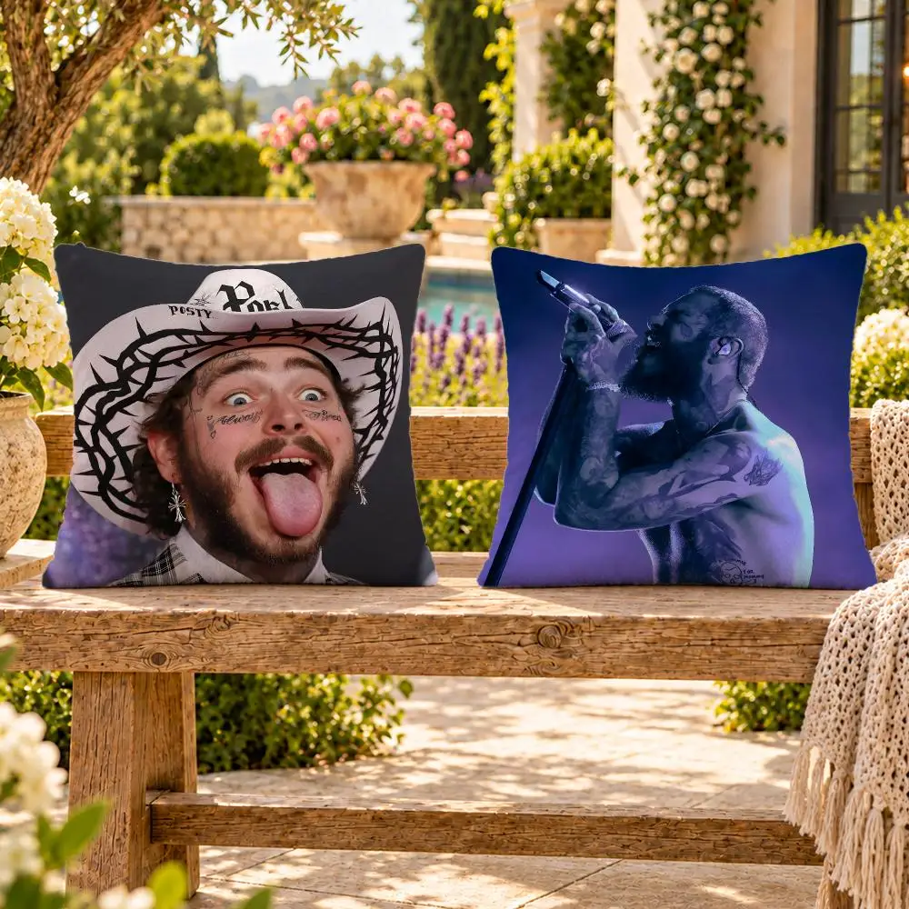 Singer Genre-Blending Post Malone Cushion Cover Soft Plush Throw Pillow Cover Washable Sofa Bed Patio Chair Home Decor