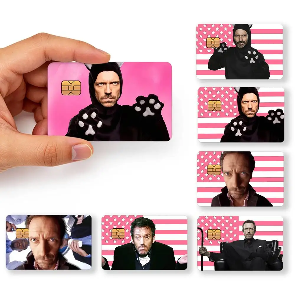 movie fun Meme Dr. House Housecat creative Bank card Sticker Covers Chip Cards Credit Card Skins Scratch protection