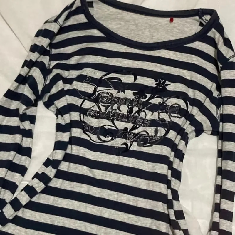 Y2k Gothic Subculture Long Sleeve T-Shirt Women American Vintage Top Skulls Print Dark Style Streetwear Spring Summer 2026