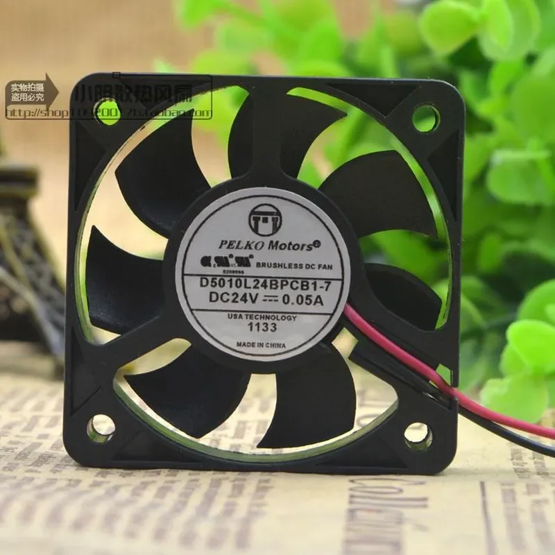 for PELKOMOTORS D5010L24BPCB1-7 24V 0.05A 5CM 5010 Variable Frequency Cooling Fan