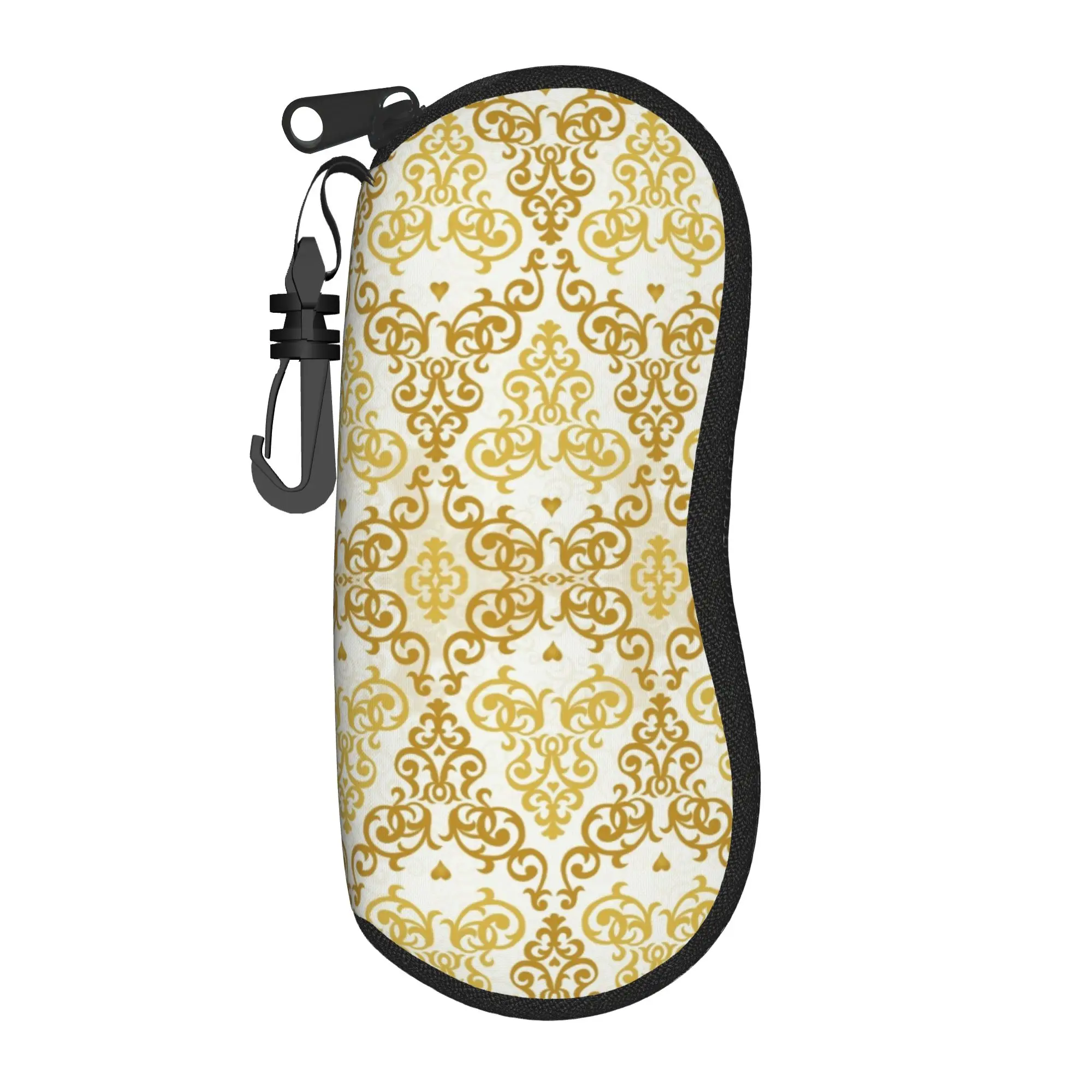 Golden Medallion Baroque Accessories Glasses Case for Girls Protective Zipper  Glasses Storage Box Ins Eyewear Container