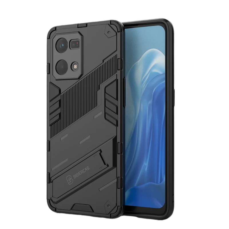 For OPPO Reno8 7 6 4G Case Shockproof Armor Back Cover Case For OPPO Reno 5 6 Z 5Z 6Z Anti-Fall Protect Kickstand Coque Cases