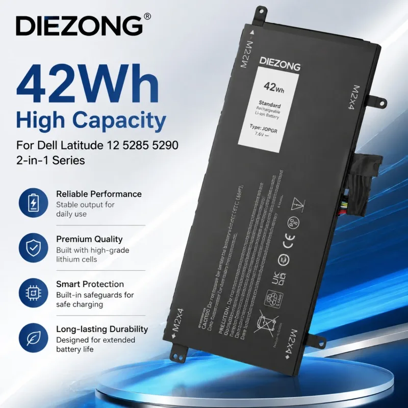 For Dell Latitude 12 5285 5290 2-in-1 T17G JOPGR 1WND8 X16TW 0X16TW 0FTH6F J0PGR Laptop Battery Replacement