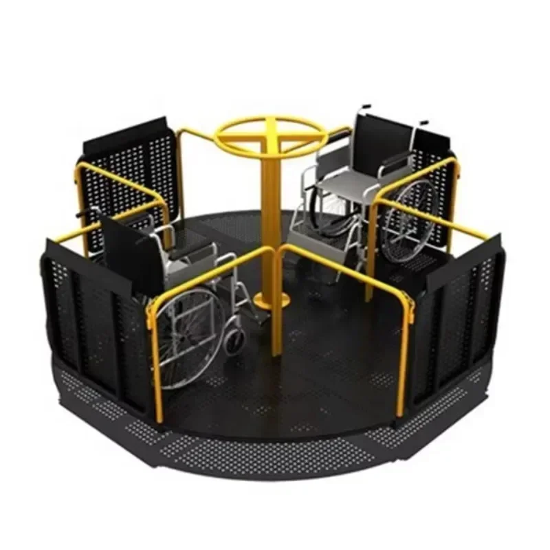 Hot Sales Disabled Outdoor Merry Go Round Playground Equipment Swivel Chair For Kids Play