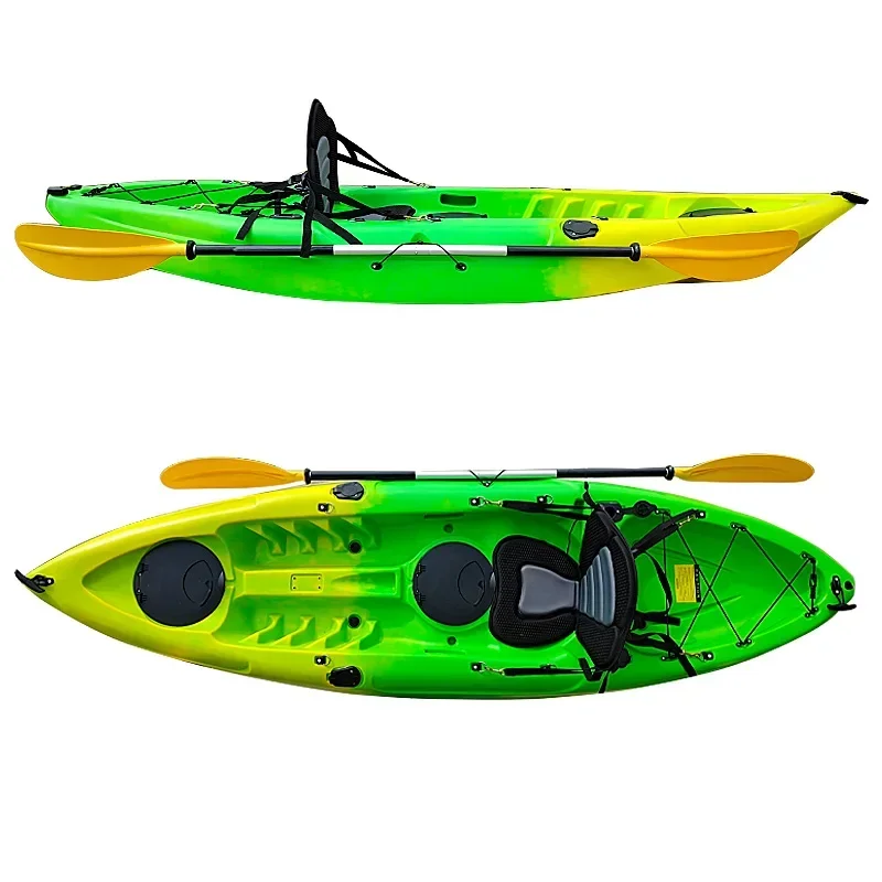 Chinese Wholesale plastic tour Kayaks And Canoes Sit On Top HDPE Ocean Plastic Molded Hard Boat Kayak