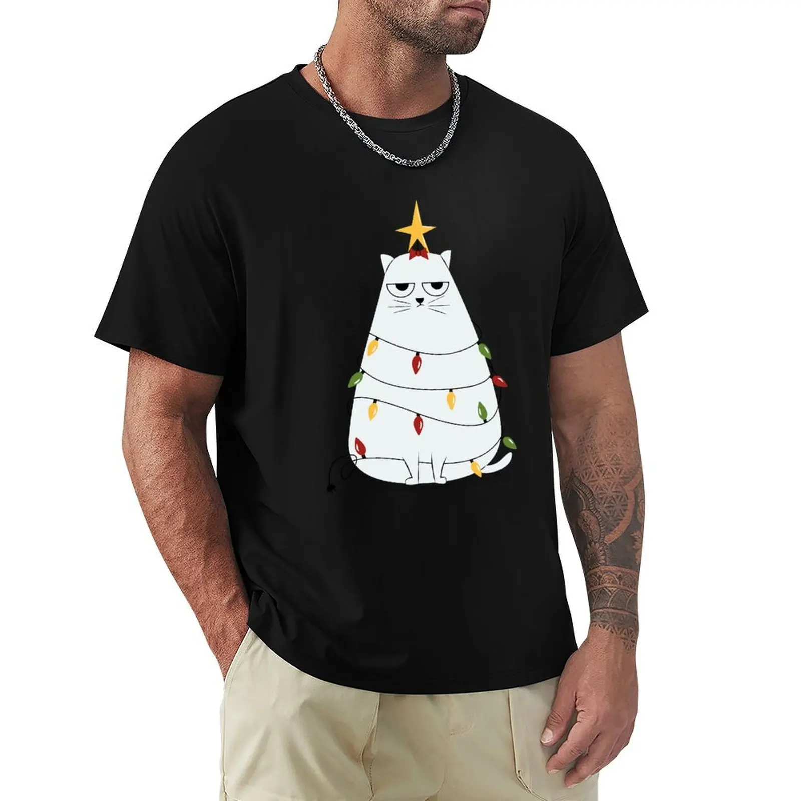 

Grumpy Christmas Cat T-Shirt graphic t shirt vintage essential t shirt oversizeds fashion shirts mens graphic t-shirts hip hop