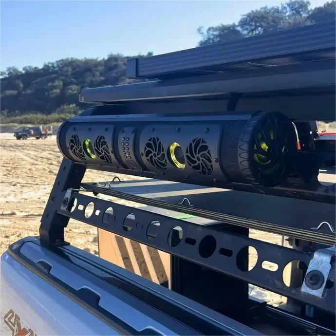 Portable 27 Inch Bluetooth Sound Bar - Outdoor Marine Speaker System with LED Lights for UTV ATV Golf Cart​