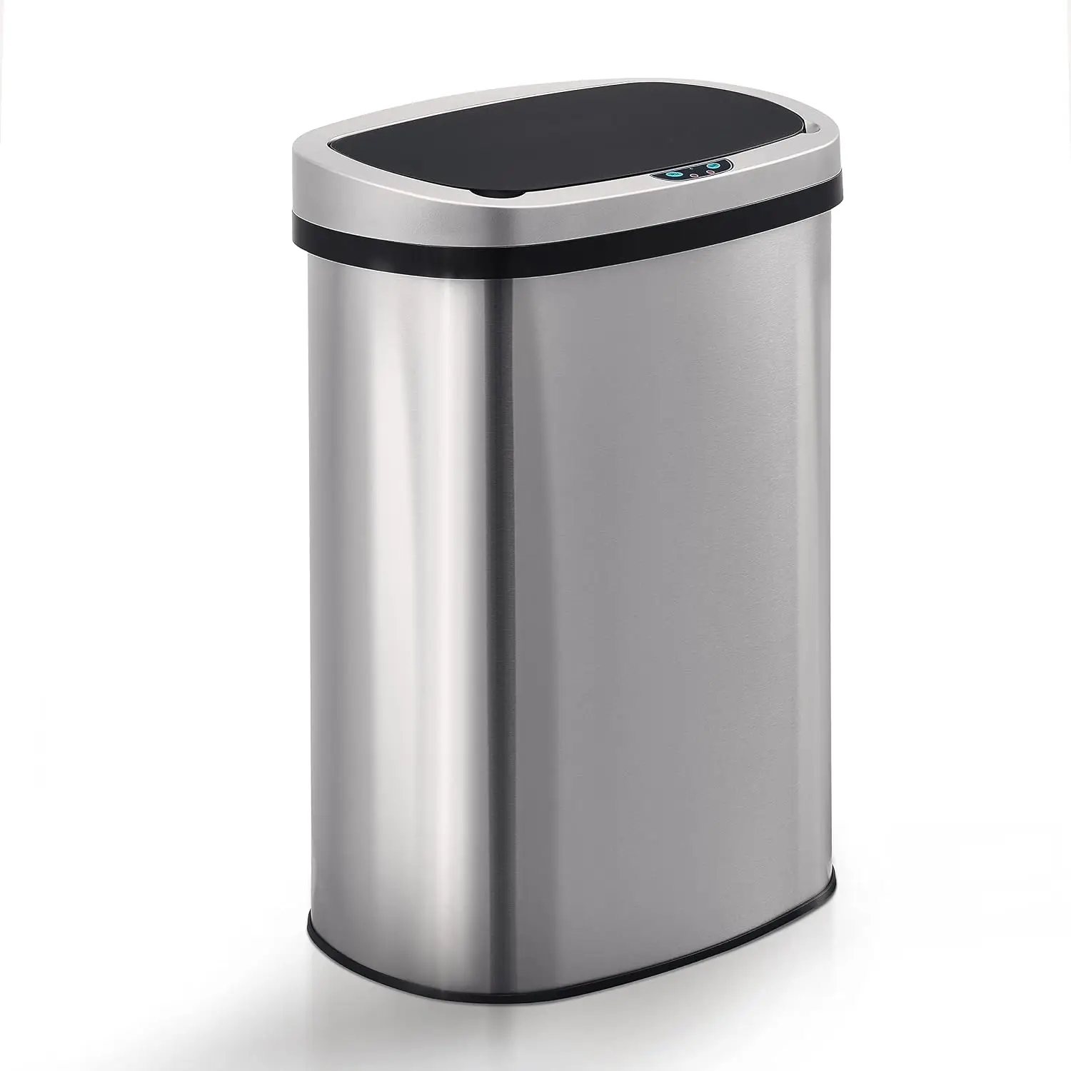 13 Gal./50 Liter Oval Stainless Steel Motion Sensor Kitchen Trash Can
