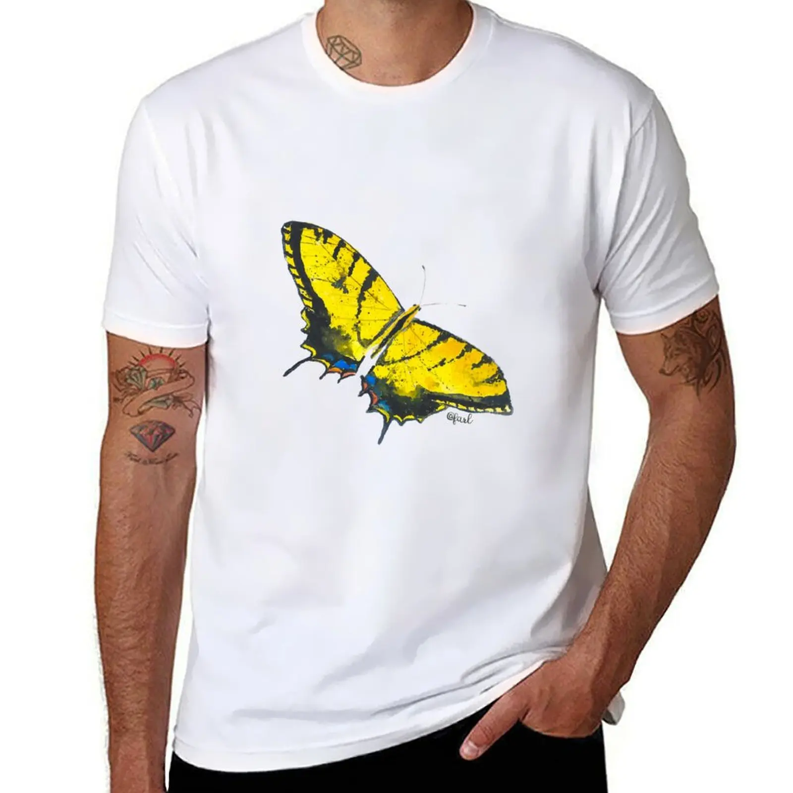 

printed cotton heavy t butterfly man T-Shirt for cotton T-Shirt swallowtail man soft t shirt for tiger shirts t shirts man