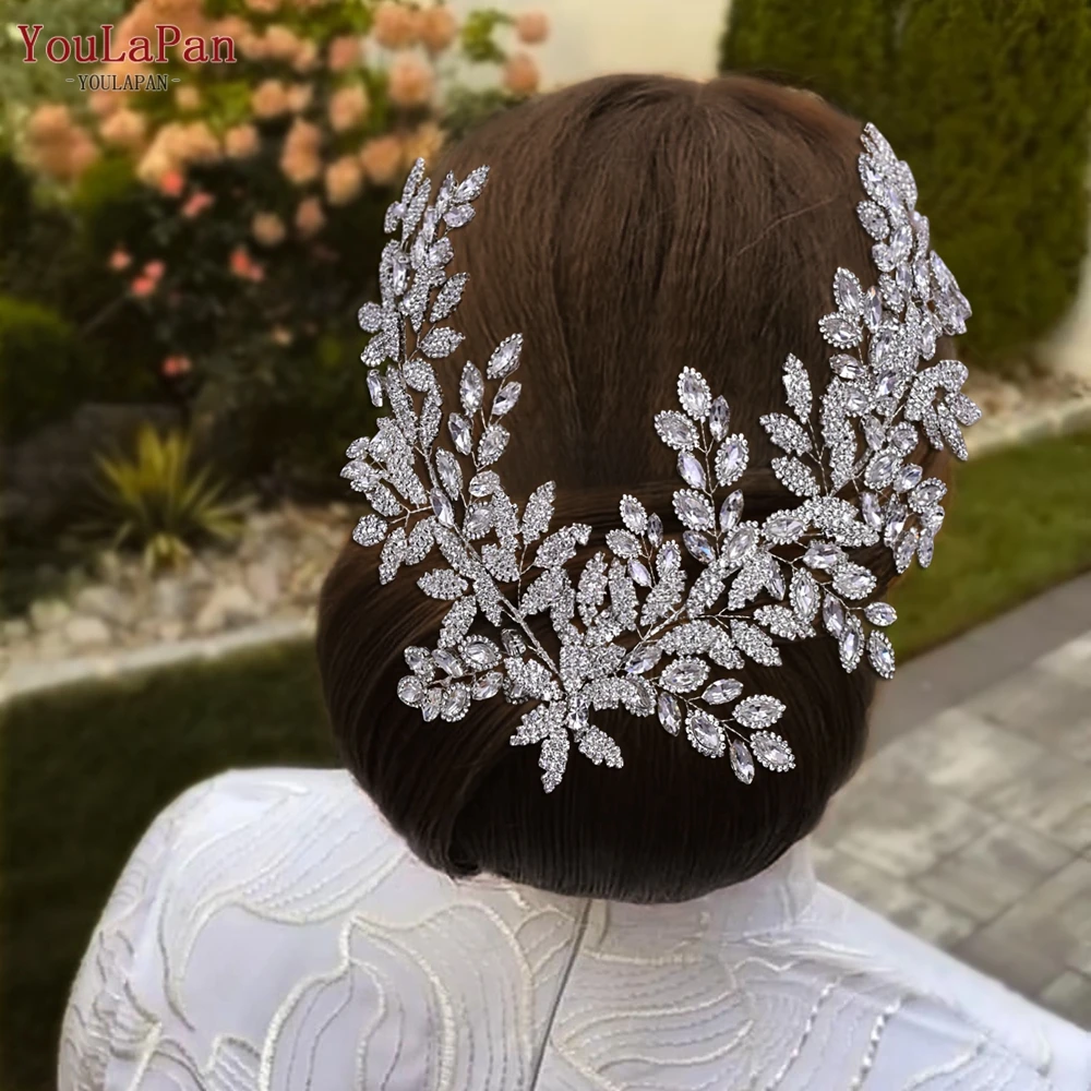 YouLaPan Luxury Bridal Hair Pieces Wedding Hair Accessories Crystal Headband for Party Rhinestone Woman Tiara Gift HP396