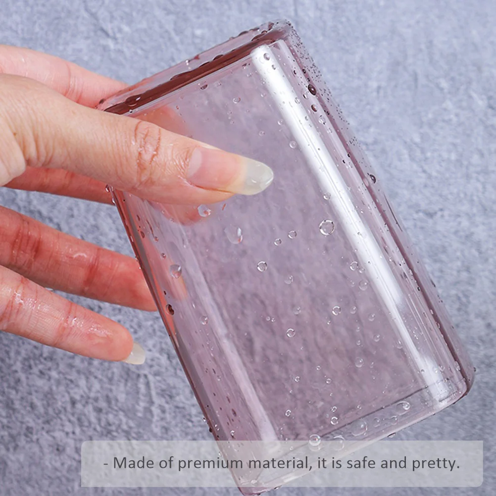 

2Pcs Transparent Solid Color Tooth Brush Cup Premium Safe Material Elegant Lightweight Drinking Cup for Home Travel