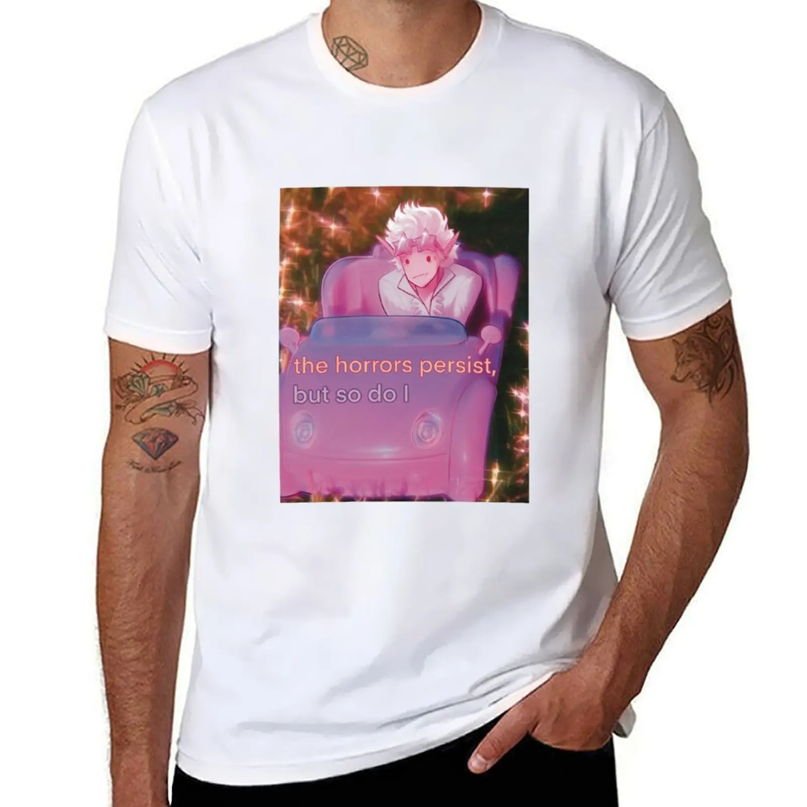 

Horrors persist Meme T-Shirt man graphic t shirt man t shirt luxury T-Shirt