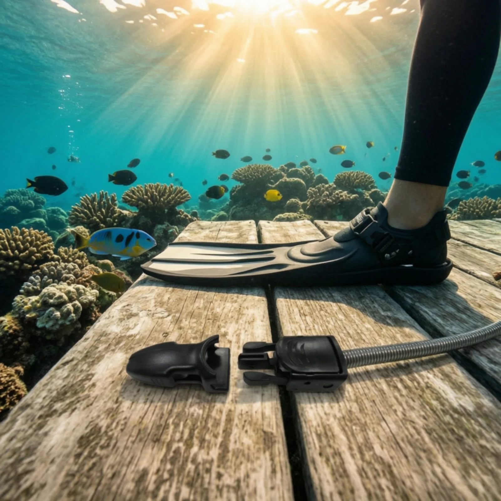 Fin Spring Strap with Quick Release Buckles High Durability Scuba Fin Strap Heel Straps with Quick-Release Buckle User-Friendly