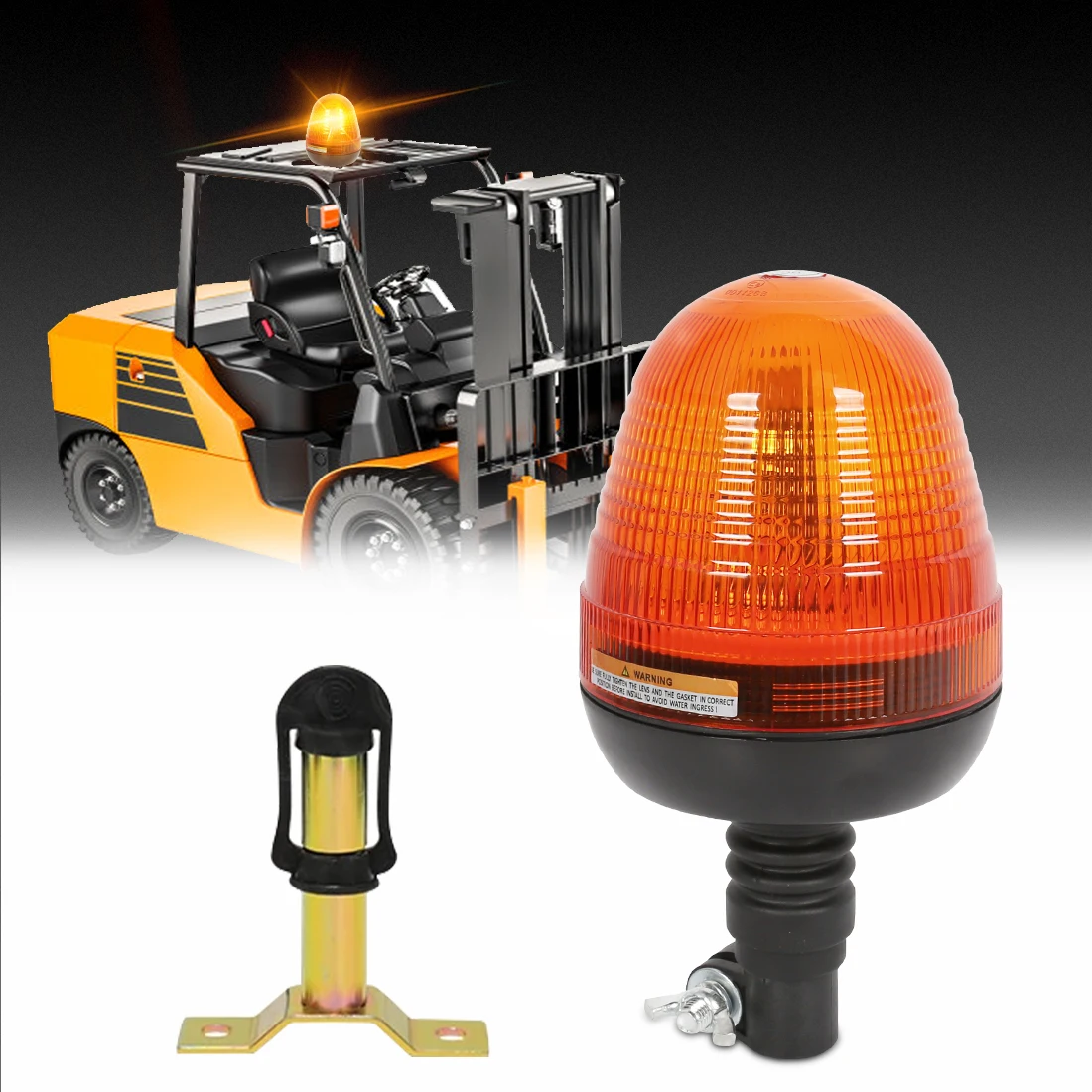 

For Truck Agriculture Halogen Strobe Light Beacon Lamp Flashing Warning Vehicle Emergency Security Alarm 12V Yellow Waterproof