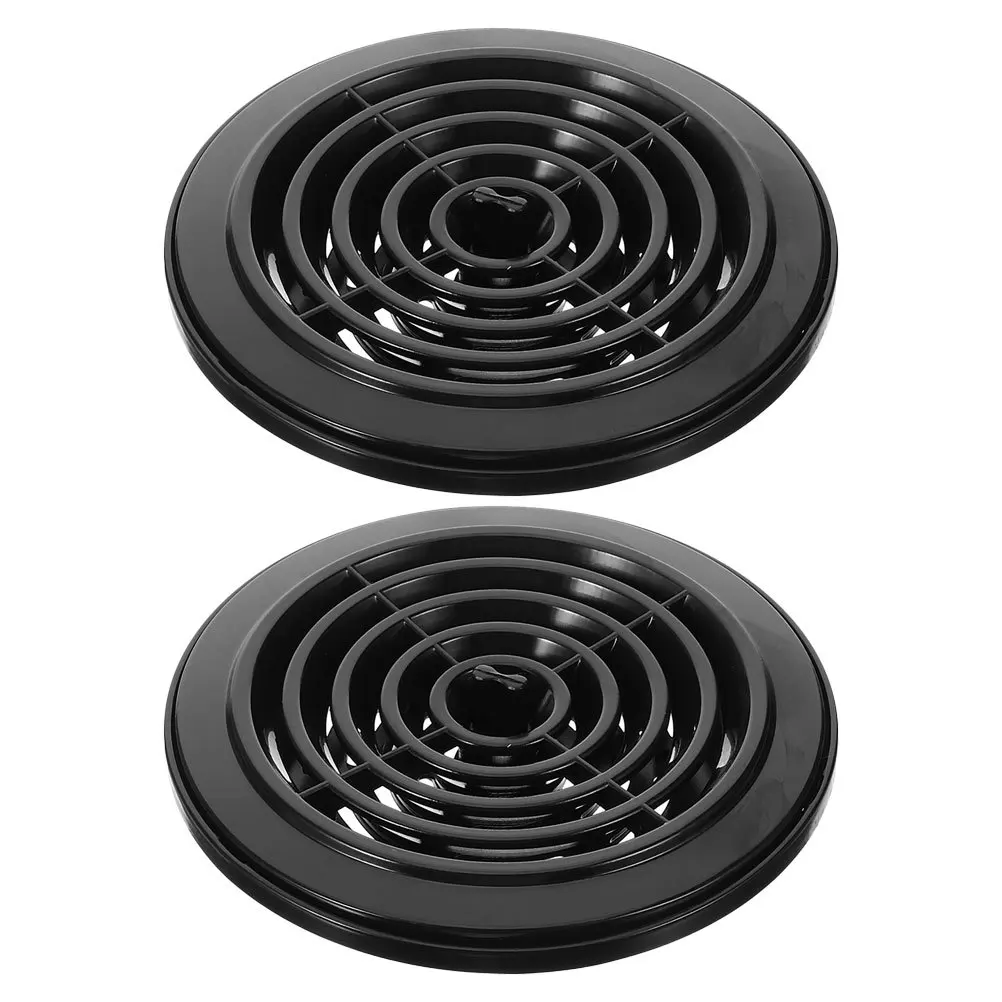 

2pcs Adjustable Rv Air Vent Cover Round Louvered Boat Vent Camper Yacht Diy Installation Durable Abs Airflow Diverter Compatible