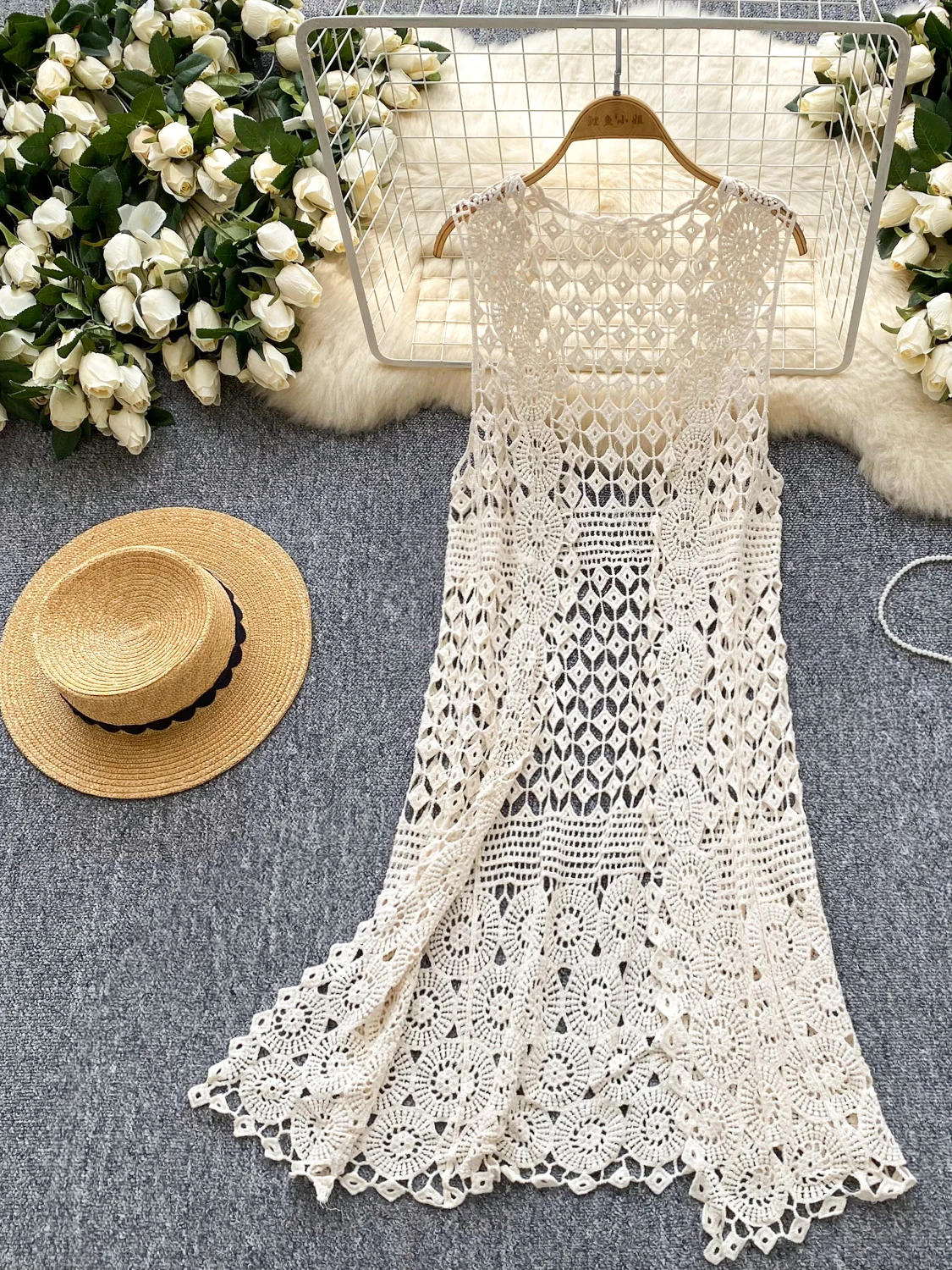 

Тонкий вязаный кардиган Vaion Wear, женский летний дизайн, ажурный вязаный топ с открытыми плечами, жилет для защиты от солнца